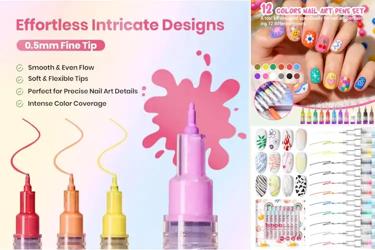 Detailed view of Best 0.5mm Nail Art Pens for Smooth, Precise Designs