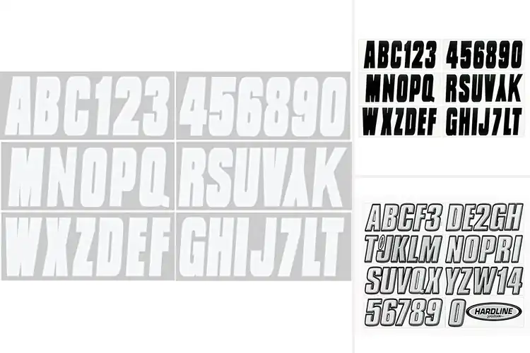 Detailed view of Best 3 Inch Boat Stickers for Clear, Lasting ID