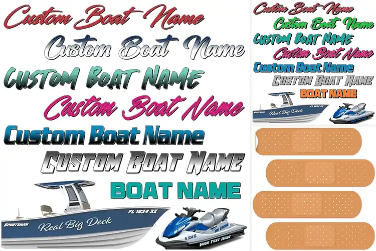 Detailed view of Best 4 Mil Vinyl Boat Decals
