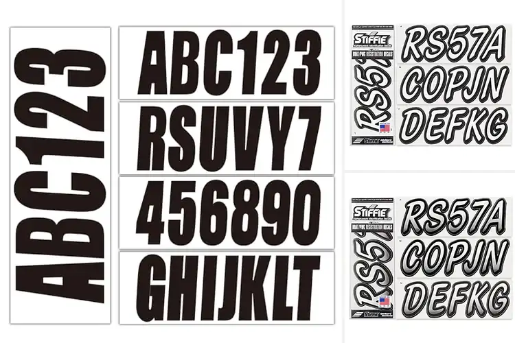 Detailed view of Best Boat Alphanumeric Decals