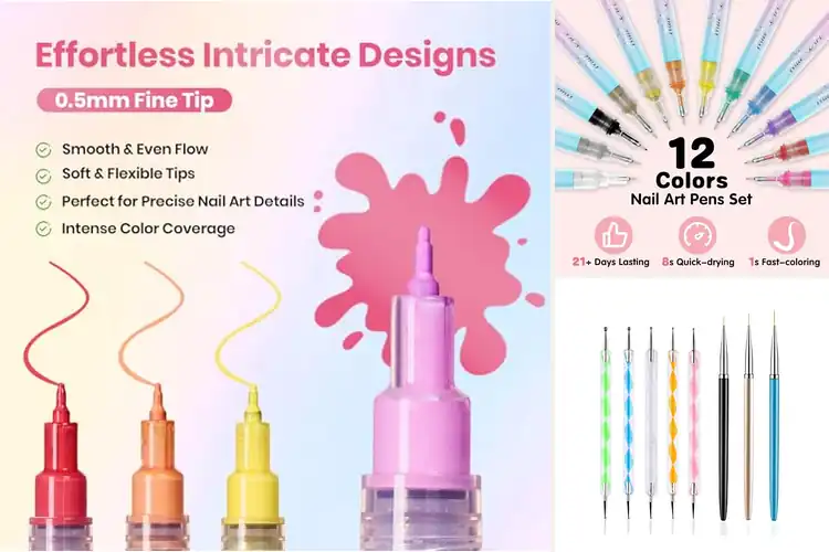 Detailed view of Best Fine Tip Nail Dotting Pens for Flawless Detail