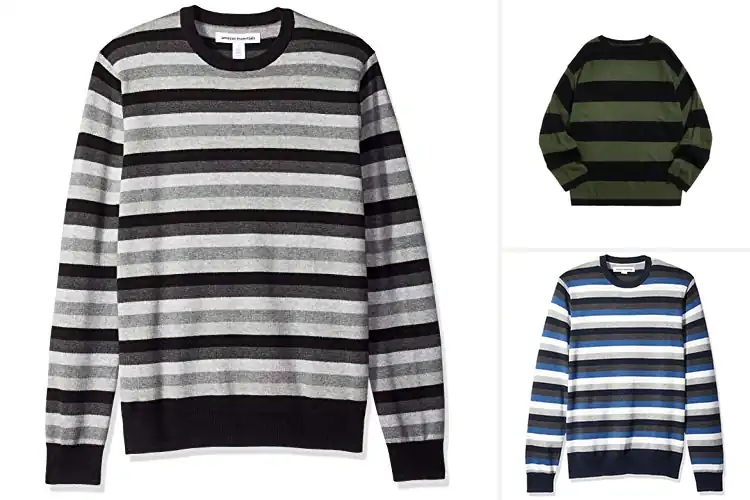 Detailed view of Best Men’s Striped Sweaters