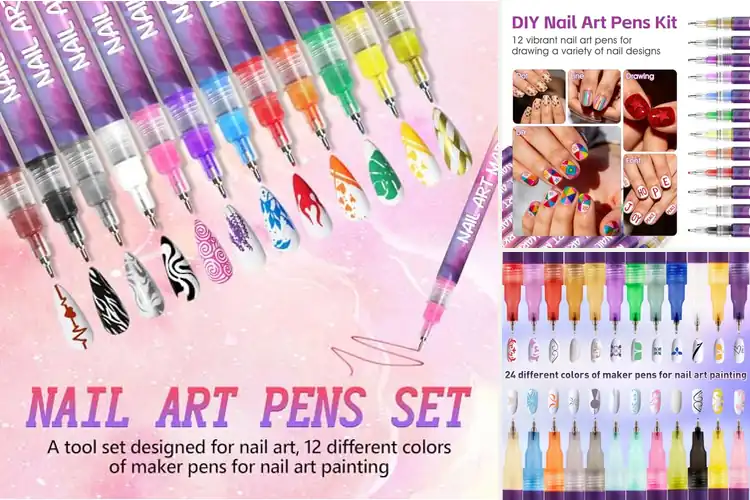 Detailed view of Best Multi Use Nail Art Pens For Mugs Cards Jars