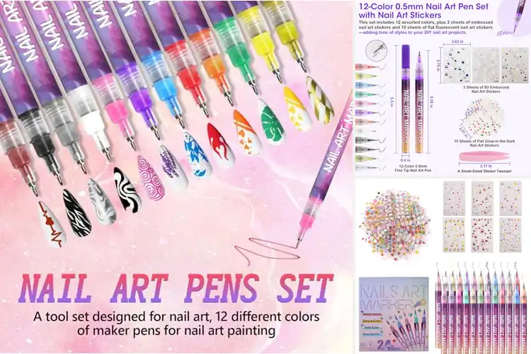 Detailed view of Best Nail Art Pens For Diy Mugs Cards Jars