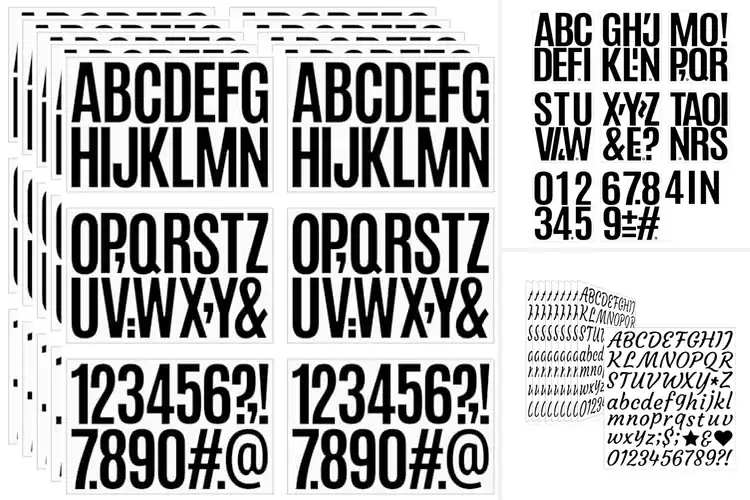 Detailed view of Best Numbers And Letters Decals