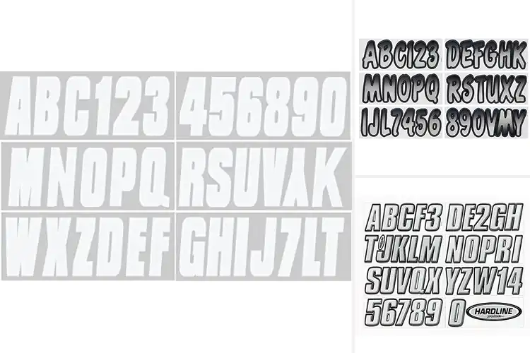 Detailed view of Best Registration Number Sets: Make Your Boat Stand Out