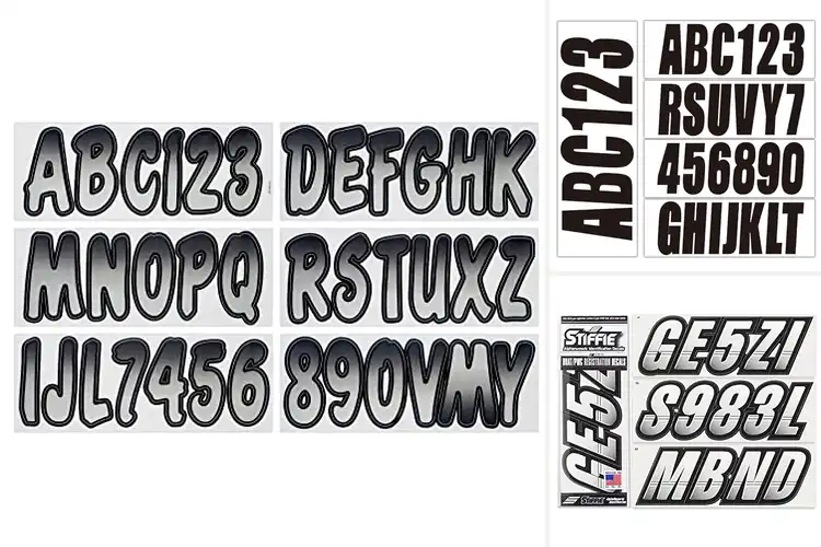 Detailed view of Best Watercraft Number Stickers