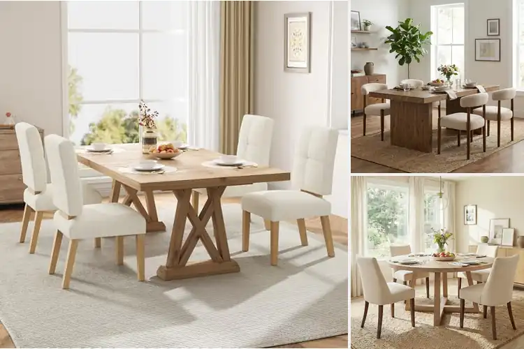 Detailed view of Best Wood Leg Dining Chairs