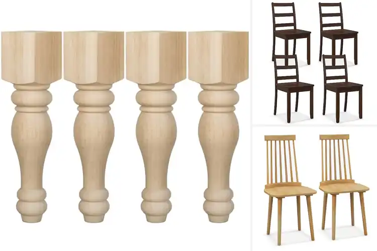 Detailed view of Best Wooden Dining Chair Legs